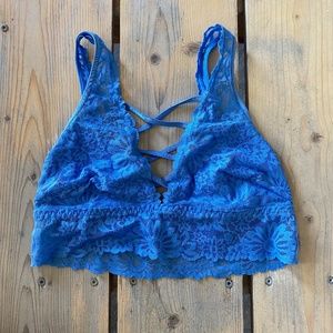 PINK lace plunge bralette